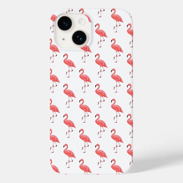 Coques Case-Mate iPhone Apple iPhone 14 Coque-Flamant rose (Verso)