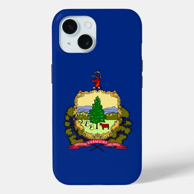 Coques Case-Mate iPhone Apple iPhone 15 Case-Mate, Vermont State flag (Verso)