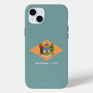Coque iPhone 15 Mini Apple iPhone 15 Plus Coque-Mate, drapeau Delaware