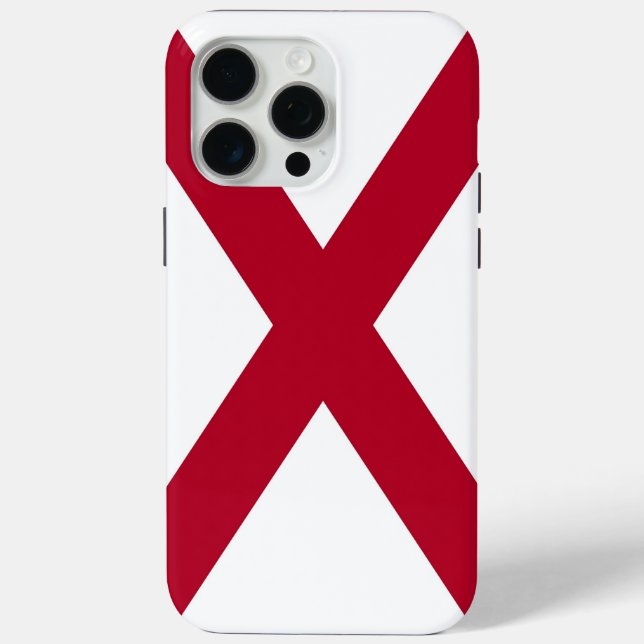 Coques Case-Mate iPhone Apple iPhone 15 Pro Max Coque, drapeau Alabama (Verso)