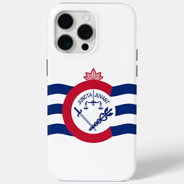 Coques Case-Mate iPhone Apple iPhone 15 Pro Max Coque, drapeau Cincinnati (Verso)