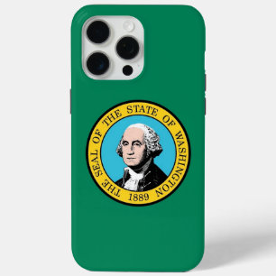 Coque iPhone 15 Pro Max Apple iPhone 15 Pro Max, drapeau de l'État de Wash