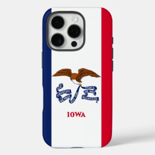Coques iPhone 16 Pro Apple iPhone 16 Pro Coque-Mate, drapeau Iowa