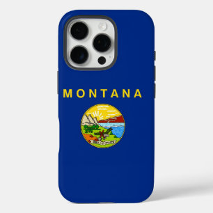 Coques iPhone 16 Pro Apple iPhone 16 Pro Coque-Mate, drapeau Montana