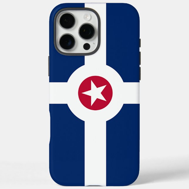Coques Case-Mate iPhone Apple iPhone 16 Pro Max Coque, drapeau d'Indianapo (Verso)