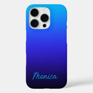 Coques iPhone 16 Pro Aqua Bleu Indigo et Ombré Noir