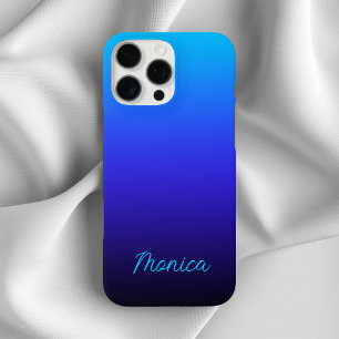 Coques iPhone 16 Pro Max Aqua Bleu Indigo et Ombré Noir
