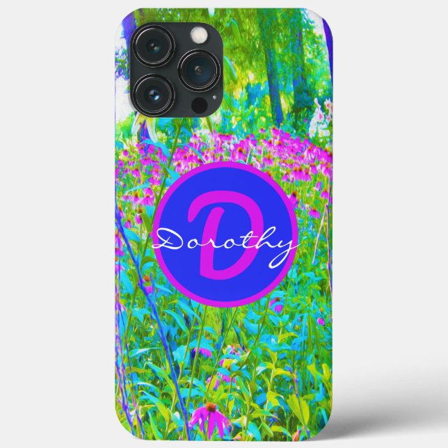 Coques Case-Mate iPhone Aqua Blue Impressionistic Garden Paysage (Verso)