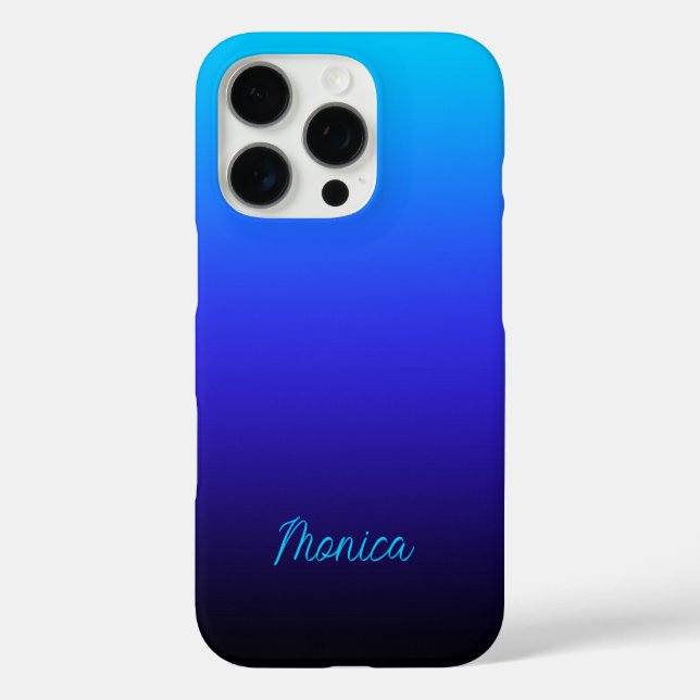 Coques Case-Mate iPhone Aqua Blue Indigo et Black Ombre (Verso)