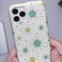 Aqua Blue Yellow Franciscan Starburst milieu du si