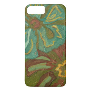 Etui iPhone Case-Mate Aqua et fleurs oranges brûlées sur l'arrière -