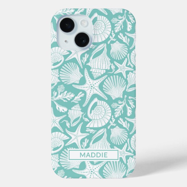 Coques Case-Mate iPhone Aqua Shells Personalized (Verso)