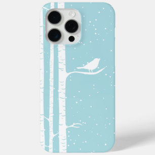 Coque iPhone 15 Pro Max Aqua Snowy Birch Tree