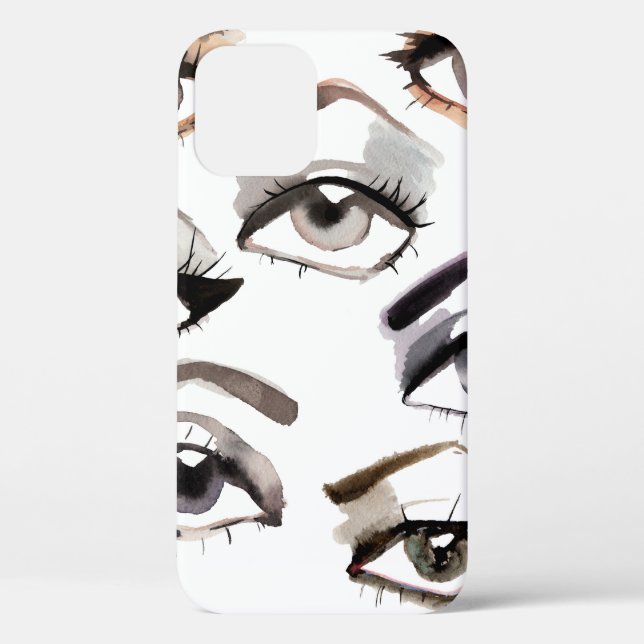 Coques Case-Mate iPhone Aquarelle beaux yeux motif (Verso)