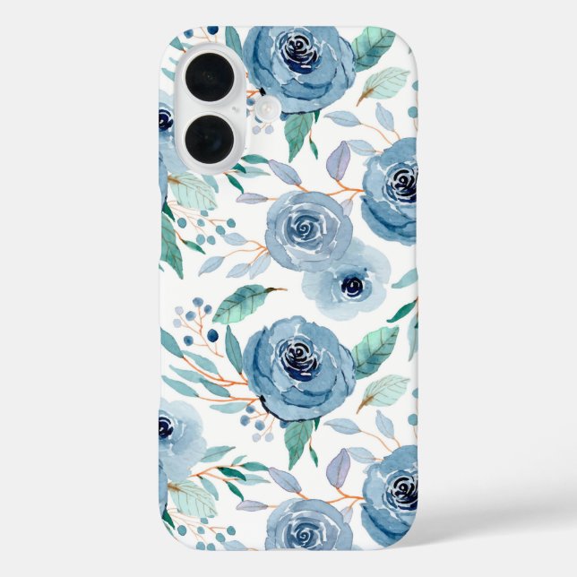 Coques Case-Mate iPhone Aquarelle bleu vert (Verso)