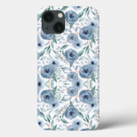 Aquarelle bleu vert Floral Coque-Mate Samsung Gal