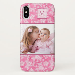 Case-Mate iPhone Case Aquarelle Blossom rose Monogramme photo