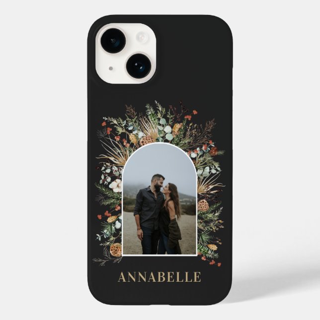 Coques Case-Mate iPhone Aquarelle botanique moderne feuillage arche photo  (Verso)