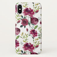 Aquarelle Bourgogne | Modèle floral