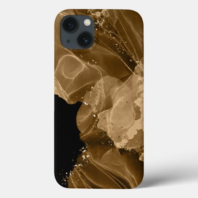 Coques Case-Mate iPhone Aquarelle Brown Gold Parties scintillant iPhone /  (Verso)