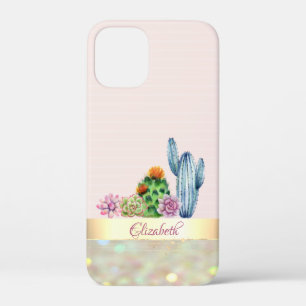 Case-Mate iPhone Case Aquarelle Cactus, Bande rose Succulente