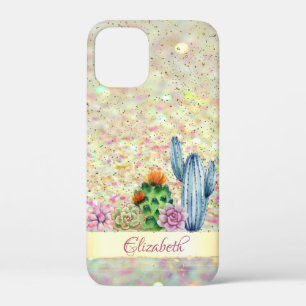 Case-Mate iPhone Case Aquarelle Cactus, Parties scintillant Succulente B