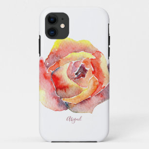 Case-Mate iPhone Case Aquarelle colorée Nom personnalisé Fleur unique