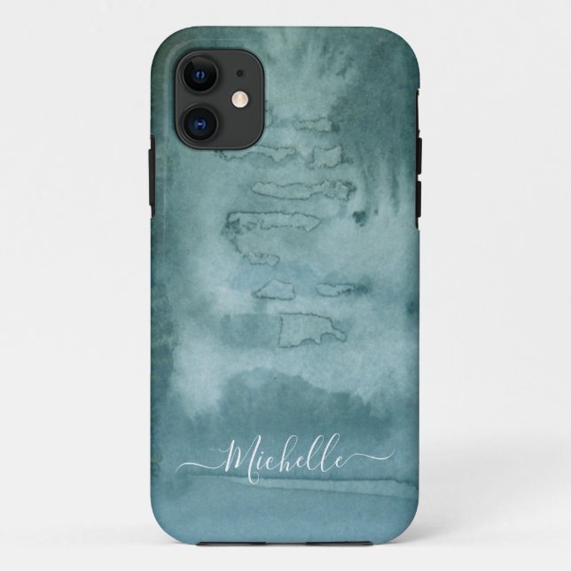 Coques Case-Mate iPhone Aquarelle cool Abstraite GreenInk Coque-Mate iPhon (Dos)
