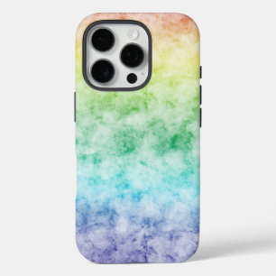 Coques iPhone 16 Pro Aquarelle Cool Orange Jaune Vert Aqua Violet