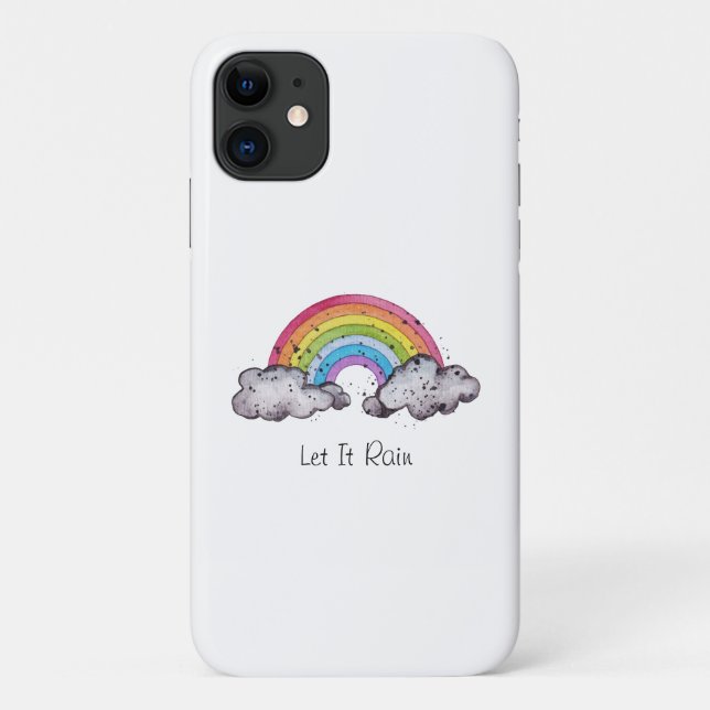 Coques Case-Mate iPhone Aquarelle Cute Arc-En-Ciel Et Nuages (Dos)