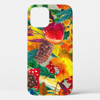 Case-Mate iPhone Case Aquarelle d'automne Feuilles Champignons Motif