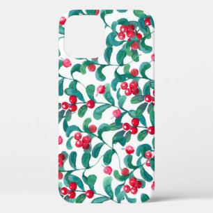 Case-Mate iPhone Case Aquarelle de baies sauvages, motif sans soudure.