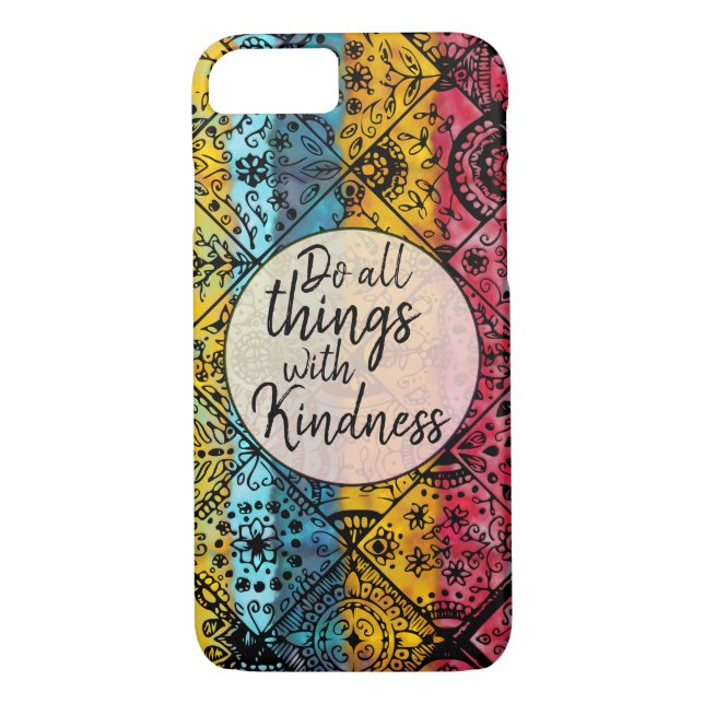 Coques Case-Mate iPhone Aquarelle de Bohême | Citation inspirée de gentill (Dos)