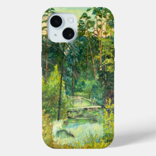 Coque Pour iPhone 15 Aquarelle de forêt