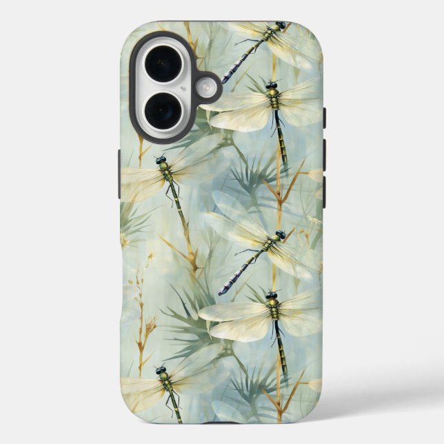 Coques Case-Mate iPhone Aquarelle de libellule paisible (Verso)