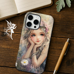 Coques iPhone 16 Pro Max Aquarelle de marguerite blanche personnalisée Fair