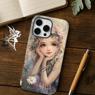 Coques iPhone 16 Pro Max Aquarelle de marguerite blanche personnalisée Fair