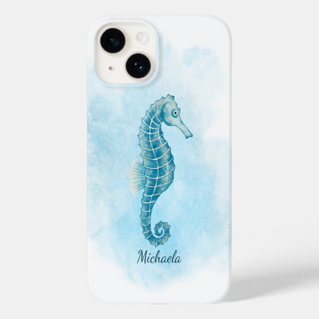 Coques Case-Mate iPhone Aquarelle de mer Nom côtier (Verso)