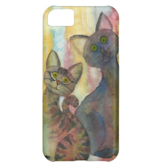 Coque iPhone 5C Aquarelle de monstres de chaton