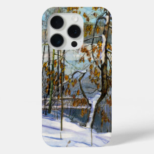 Coque iPhone 15 Pro Aquarelle de neige
