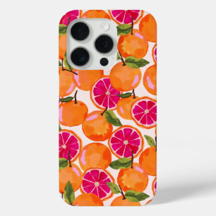 Coque iPhone 15 Pro Aquarelle de pamplemousse