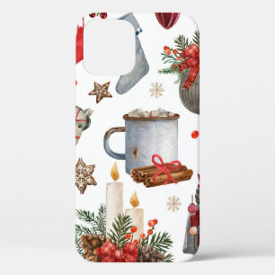 Case-Mate iPhone Case Aquarelle décoration de noël motif