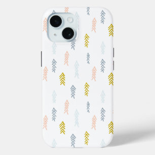 Coque Pour iPhone 15 Aquarelle douce Chevron Motif