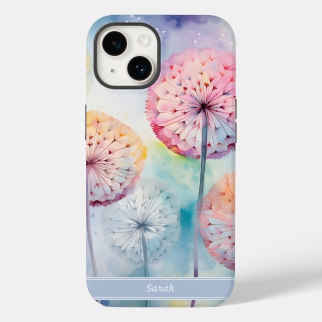 Coques Case-Mate iPhone Aquarelle Dreamy Dandelions Personnalisé (Verso)