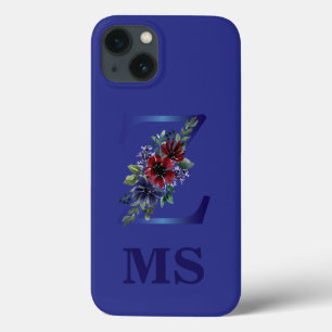 Case-Mate iPhone Case aquarelle élégante d'un bouquet floral rouge et bl