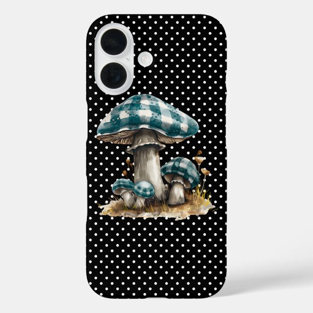 Coques Case-Mate iPhone Aquarelle En vichy Jardin aux champignons (Verso)