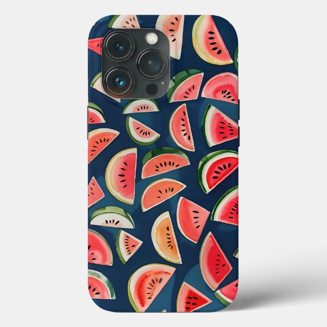 Coques Case-Mate iPhone Aquarelle été Watermelon Slices Patten (Verso)