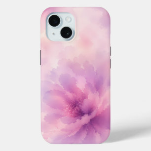 Coque Pour iPhone 15 Aquarelle Fleur de Lavande Rose Abstrait
