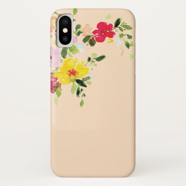 Coques Case-Mate iPhone Aquarelle fleurie fleur sauvage (Dos)
