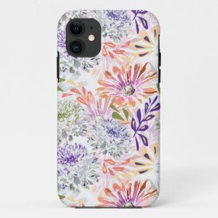 Case-Mate iPhone Case Aquarelle fleurs blanches, roses 